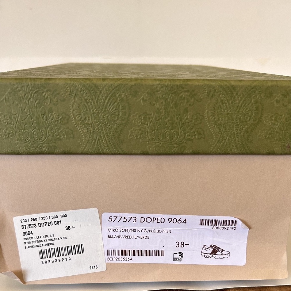 GUCCI Ace Women's White Leather Platform Sneakers Size 8.5 NIB 577573 - Picture 12 of 12